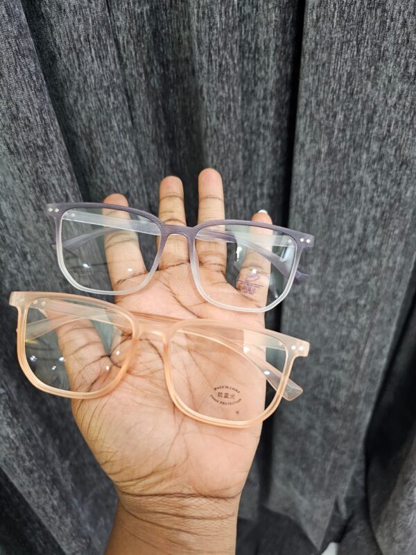 Unisex Clear Square Anti-Blue Light Glasses