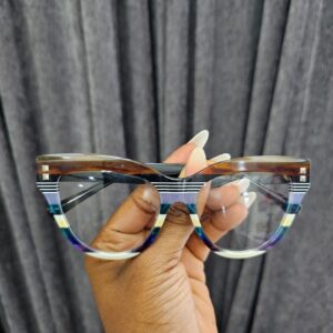 Striped Horizon Acetate Glasses