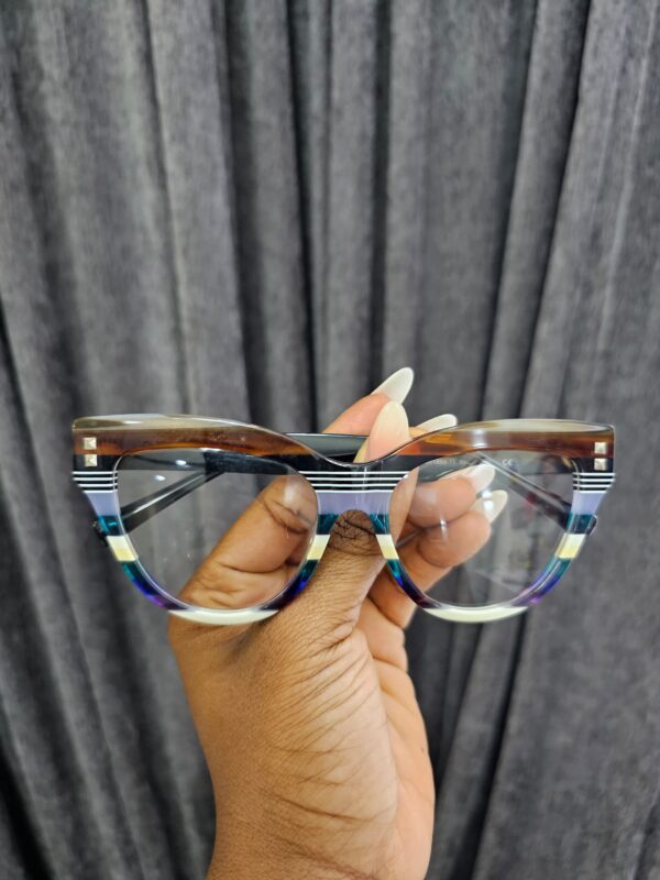 Striped Horizon Acetate Glasses