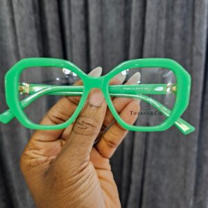 Bold Octagon Acetate Glasses – Green