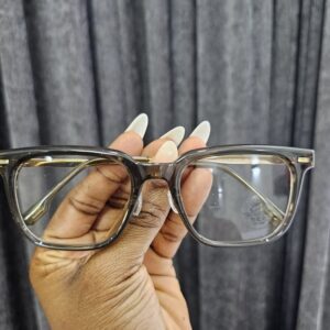 Male Transparent Square Anti-Blue Light Glasses