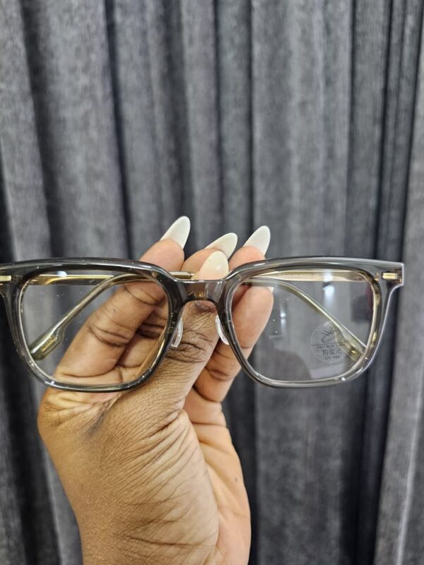 Male Transparent Square Anti-Blue Light Glasses