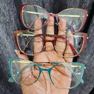 Luxury Cat-Eye Anti-Blue Light Frames for Women - Red, Wine and Teal