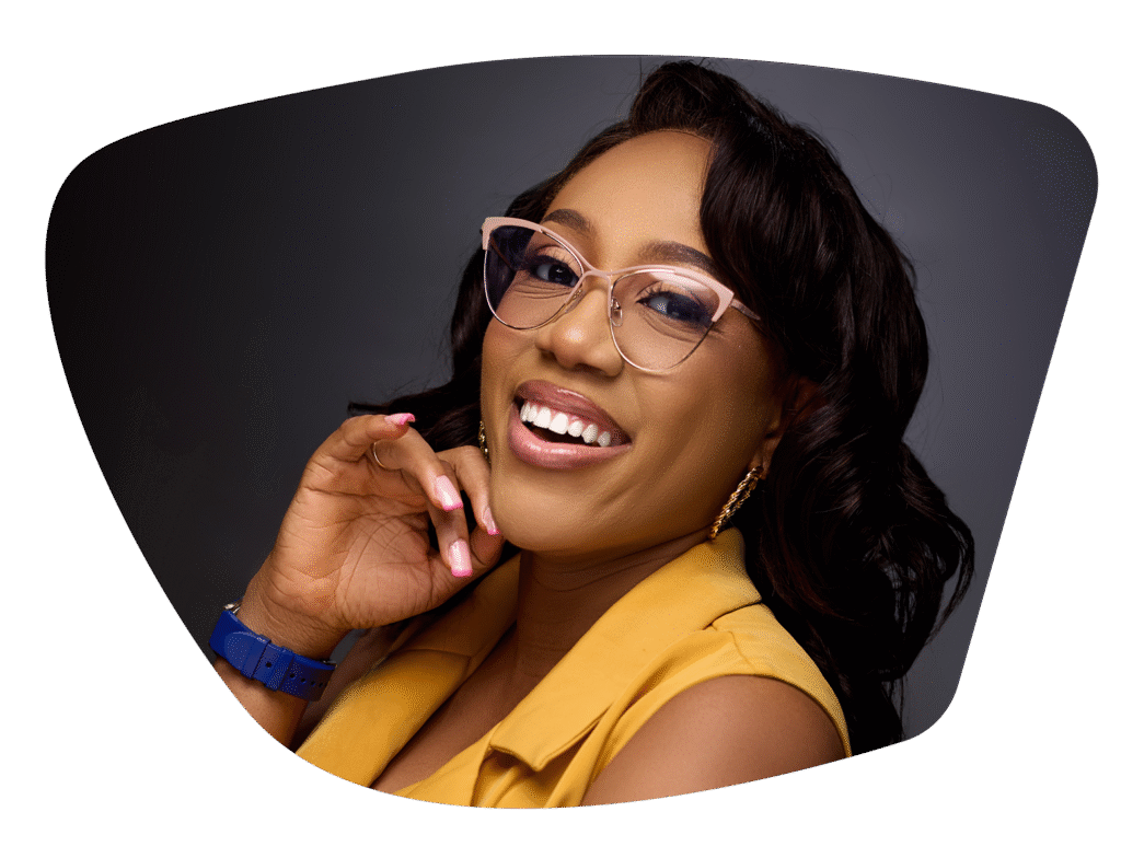 A customer wearing Reflectz_Shades Premium glasses with a golden tint