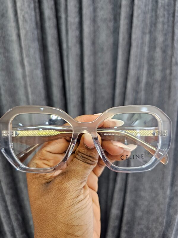 Oversized Geometric Clear Acetate Glasses