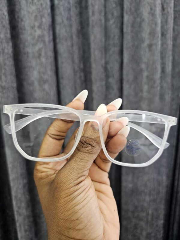 Unisex Clear Square Anti-Blue Light Glasses