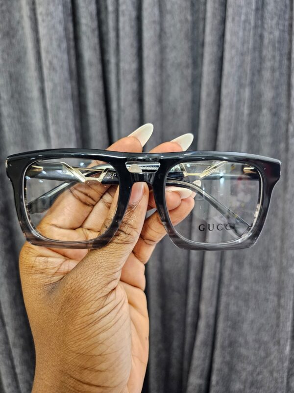 Oversized Square Acetate Glasses – Black