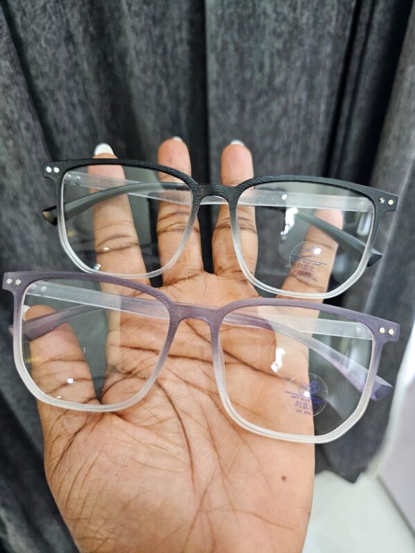 Unisex Clear Square Anti-Blue Light Glasses