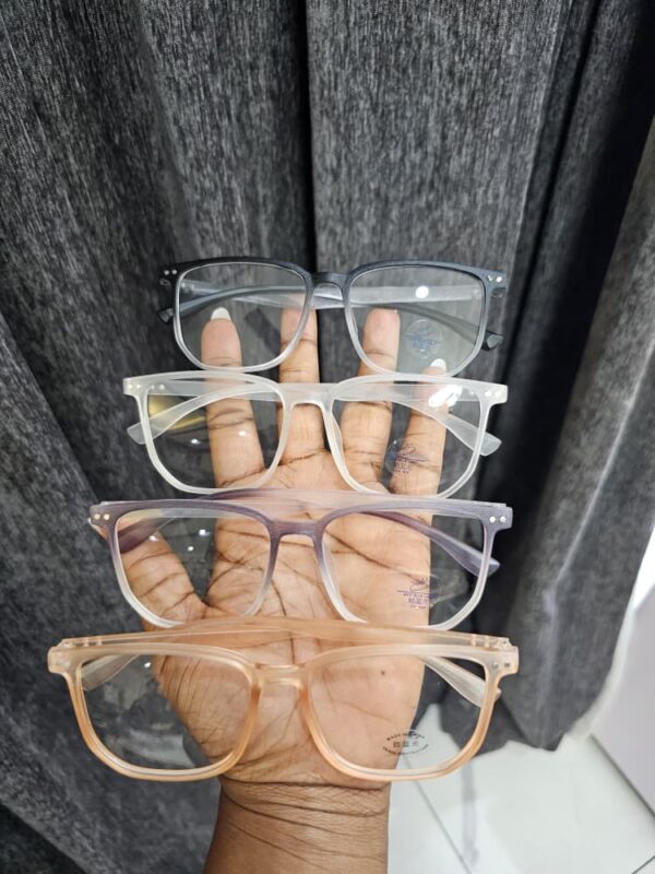 Unisex Clear Square Anti-Blue Light Glasses