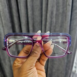 Purple Gradient Oversized Acetate Glasses – Square Unisex Eyewear