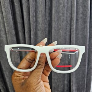 White Acetate Square Frames – Bold Modern Style